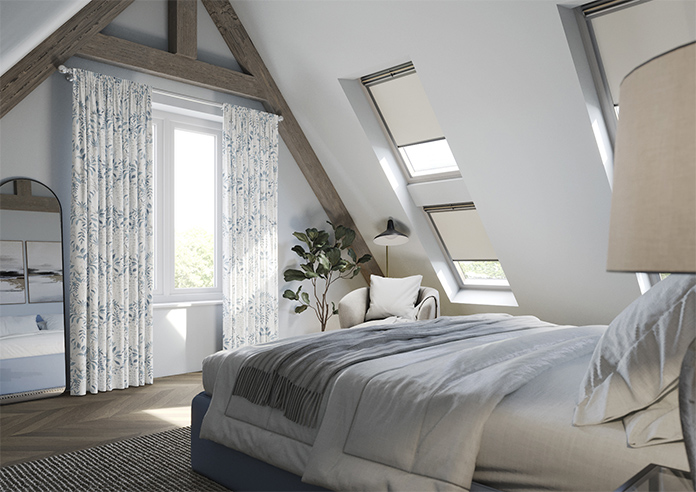 Laura Ashley Parterre, Off White/Seaspray - Made to Measure Curtains - Image 7